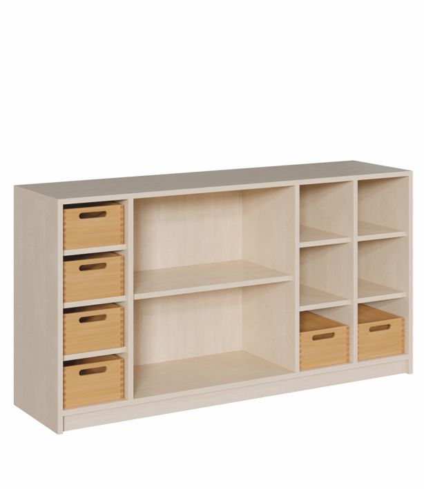 K Raumteilerschrank 80 cm, Regal/6 Kästen